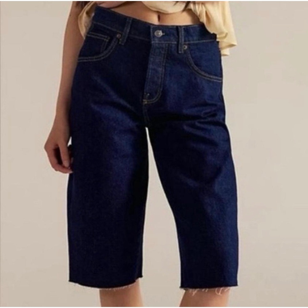NWT 27 Free People We the Free Jam Session Relaxed Capri Raw Hem Shorts
